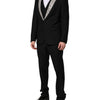 Dolce & Gabbana Black MARTINI Crystal Embellished 3 Pc Suit