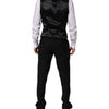 Dolce & Gabbana Black MARTINI Crystal Embellished 3 Pc Suit