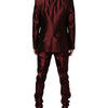 Dolce & Gabbana Bordeaux Silk 2 Piece Single Breasted Suit