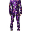 Dolce & Gabbana Purple Silk Animal Print 3 Piece Suit