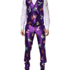 Dolce & Gabbana Purple Silk Animal Print 3 Piece Suit