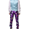 Dolce & Gabbana Purple Silk Animal Print 3 Piece Suit