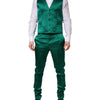 Dolce & Gabbana Green Silk 3 Piece Single Breasted Suit