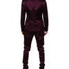 Dolce & Gabbana Dark Purple Silk 3Piece Single Breasted Suit
