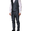 Dolce & Gabbana Blue MARTINI Star Jacquard 3 Piece Suit