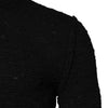 Dolce & Gabbana Black Wool Knit Crew Neck Pullover Sweater