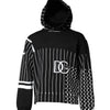 Dolce & Gabbana Black White Stripe Hooded Sweatshirt Sweater