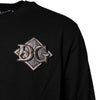 Dolce & Gabbana Black Logo Embroidery Sweatshirt Sweater