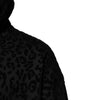 Dolce &amp; Gabbana – Schwarzes Sweatshirt mit durchgehendem Reißverschluss und Leopardenmuster