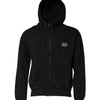 Dolce & Gabbana Black Logo Full Zip Hooded Men Sweatshirt Sweater