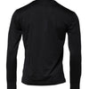 Dolce & Gabbana Dark Blue Silk Crew Neck Men Pullover Sweater