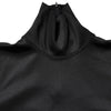 Dolce & Gabbana Black Polyester Turtleneck Pullover Sweater