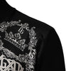 Dolce &amp; Gabbana – Schwarz-weißer Pullover mit durchgehendem Reißverschluss und Bandana-Print