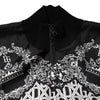 Dolce &amp; Gabbana – Schwarz-weißer Pullover mit durchgehendem Reißverschluss und Bandana-Print