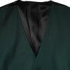 Dolce & Gabbana Green Wool Dress Formal Men Waistcoat Vest