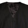 Dolce & Gabbana Black Stripes Wool Formal Men Waistcoat Vest