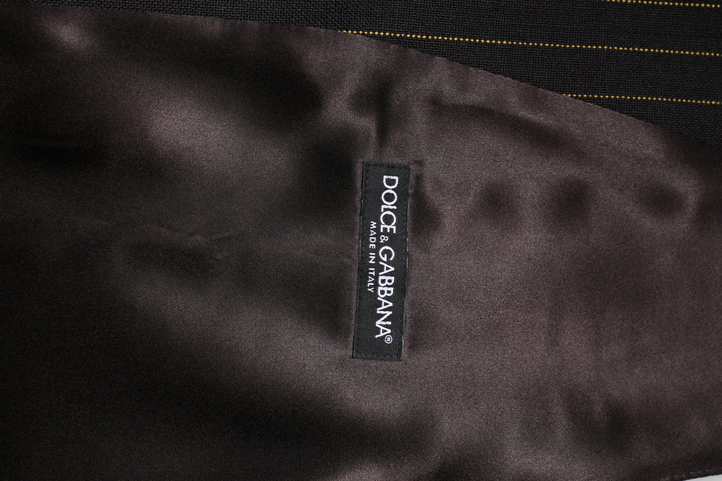 Dolce & Gabbana Black Stripes Wool Formal Men Waistcoat Vest