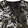 Dolce & Gabbana Black Gold Jacquard Formal Men Waistcoat Vest