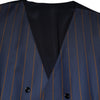 Dolce & Gabbana Blue Stripes Wool Formal Men Waistcoat Vest