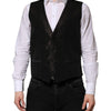 Dolce & Gabbana Dark Brown Dress Formal Men Waistcoat Vest