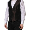 Dolce & Gabbana Dark Brown Dress Formal Men Waistcoat Vest