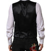 Dolce & Gabbana Dark Brown Dress Formal Men Waistcoat Vest