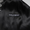Dolce & Gabbana Black Gray Brocade Formal Men Waistcoat Vest