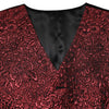 Dolce & Gabbana Red Floral Brocade Formal Men Waistcoat Vest