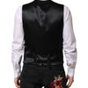 Dolce & Gabbana Pink Floral Satin Formal Men Waistcoat Vest
