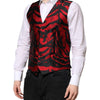 Dolce & Gabbana Red Black Stripe Dress Formal Waistcoat Vest