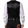 Dolce & Gabbana Red Black Stripe Dress Formal Waistcoat Vest