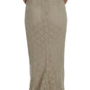 Dolce & Gabbana Beige Ricamo Cutout Cotton Sheath Dress