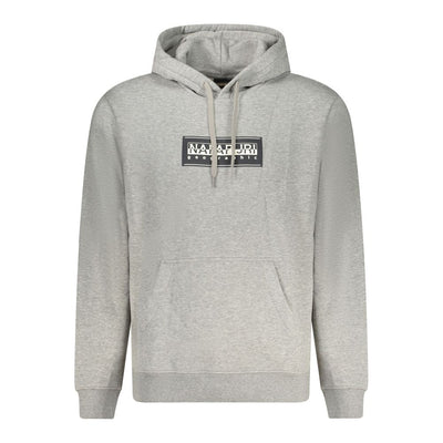 Napapijri Grigio Cotton Men Sweatshirt