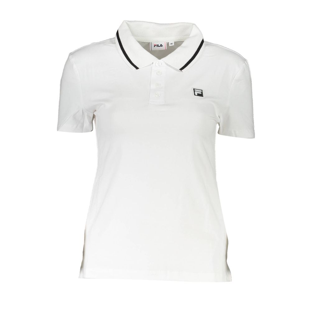 Fila White Cotton Womens Polo Shirt
