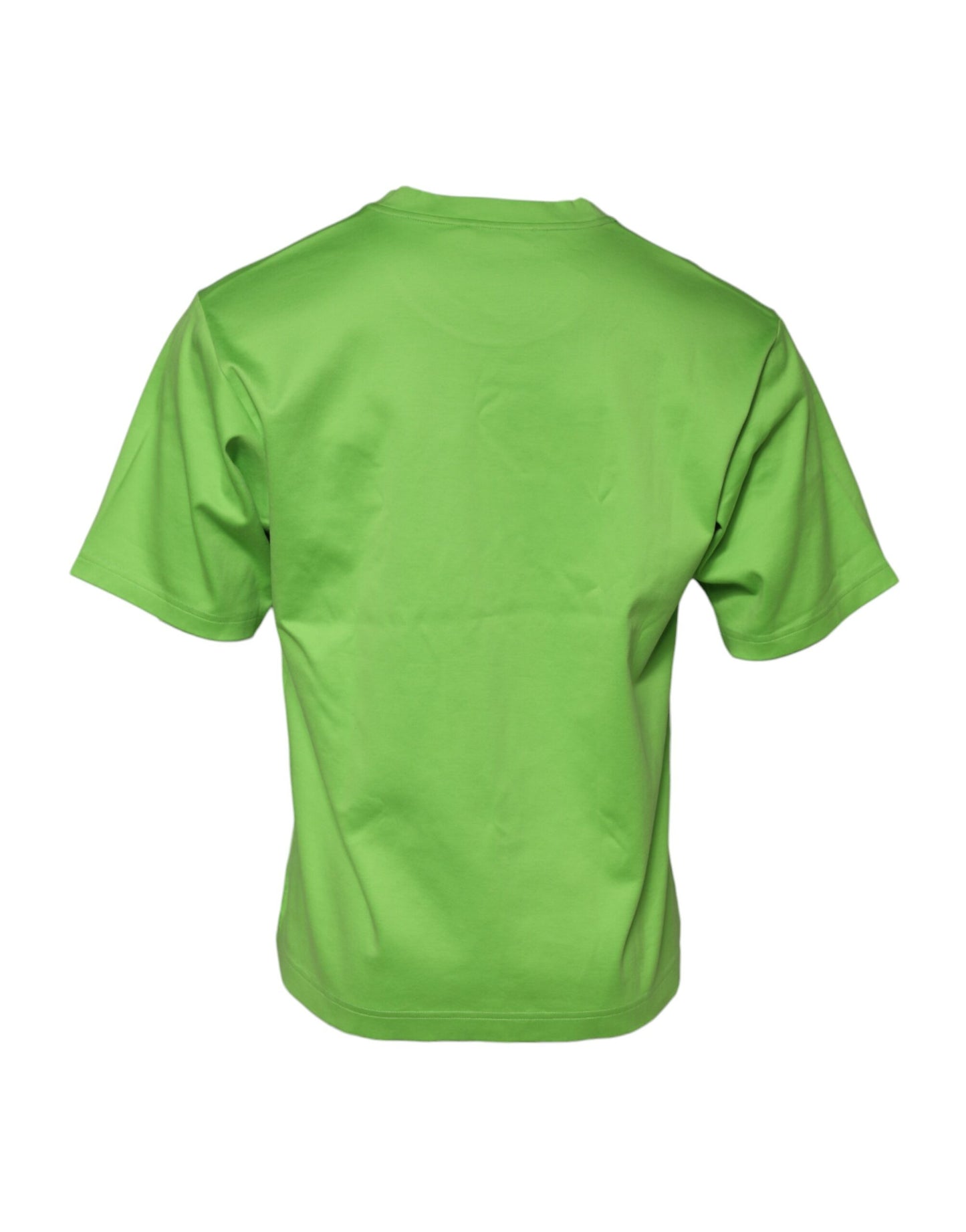 Dolce &amp; Gabbana Grünes T-Shirt mit Rundhalsausschnitt und grafischem Aufdruck