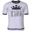 Dolce & Gabbana White Cotton Crown King Embroidery T-shirt