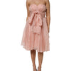 Dolce & Gabbana Pink Silk Chiffon A-line Pleated Midi Dress