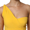 Dolce & Gabbana Yellow One Shoulder Side Slit Midi Dress