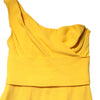 Dolce & Gabbana Yellow One Shoulder Side Slit Midi Dress