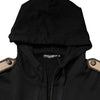 Dolce & Gabbana Black Logo Hooded Full Zip Sweatshirt Jacket