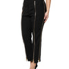 Dolce & Gabbana Black Wool High Waist Zipper Tapered Pants