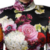 Dolce & Gabbana Multicolor Ortensies Long Sleeves Blouse Top