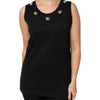 Dolce & Gabbana Black DG Embellished Sleeveless Tank Top