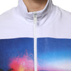 MSGM White Graphic Print Cotton Long Sleeves Full Zip Bomber Jacket