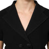 Dolce & Gabbana Black Wool Double Breasted Coat Jacket