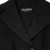 Dolce & Gabbana Black Wool Double Breasted Coat Jacket