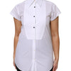 Dolce & Gabbana White Cotton Short Sleeves Collared Polo Top