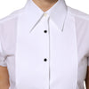 Dolce & Gabbana White Cotton Short Sleeves Collared Polo Top