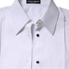 Dolce & Gabbana White Cotton Short Sleeves Collared Polo Top