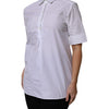 Dolce & Gabbana White Cotton Short Sleeves Collared Polo Top